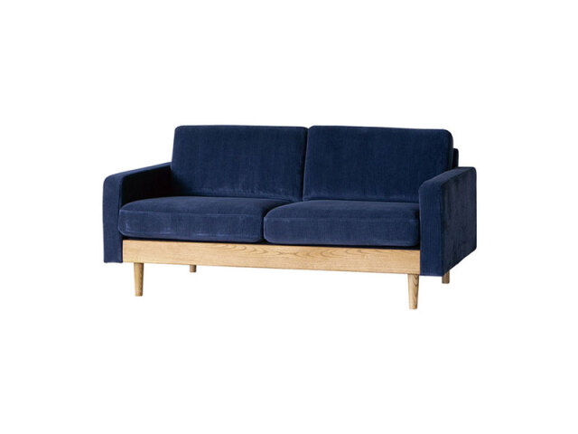 フリート 3人掛け ソファ コーデュロイ ネイビーブルー（受注生産品）