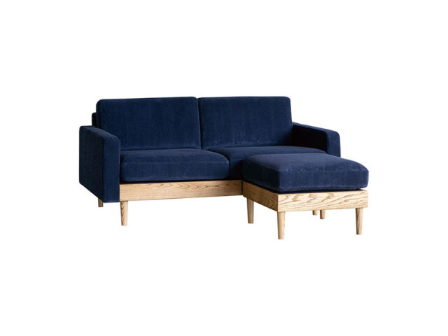 □3人掛けコーデュロイソファ　ネイビー　【3人掛】幅165cm×高さ80cm g131002]【幅165cm】Basquiat 3人掛けコーデュロイソファ 3人掛け