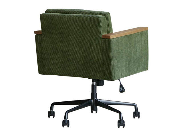 バレル デスクチェア コーデュロイ オリーブグリーン