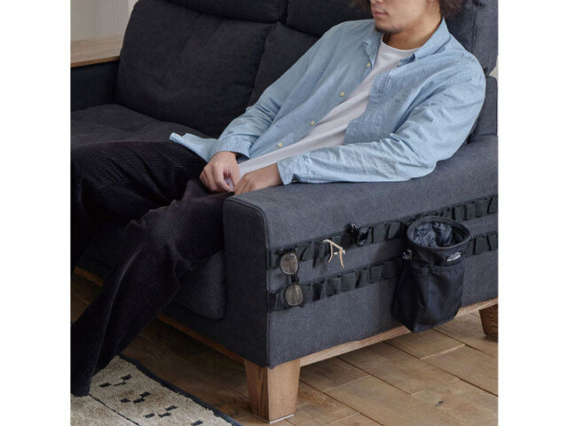バレット 2.5人掛けソファ キャンバスダークグレー《大型商品》 バレット 2.5人掛けソファ キャンバスダークグレー《大型商品》
