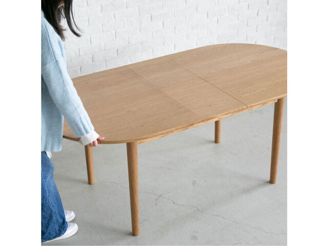 アレック ダイニングテーブル 伸長式 オーバル