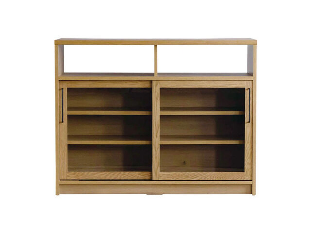 ダストン キャビネット ナチュラル ガラス扉