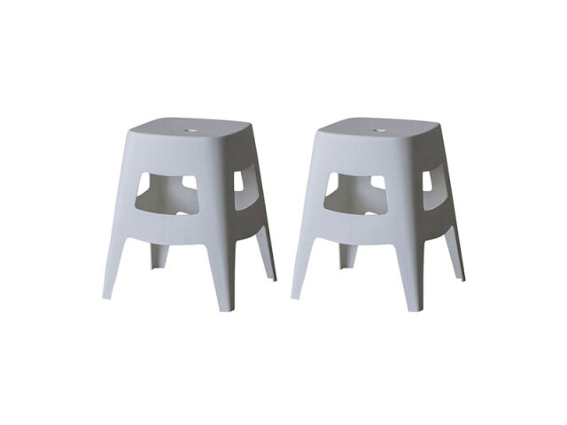 ワオ スツール ロータイプ ホワイト (2脚セット)
