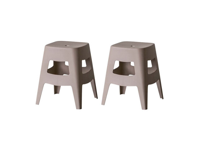 ワオ スツール ロータイプ ベージュ (2脚セット)