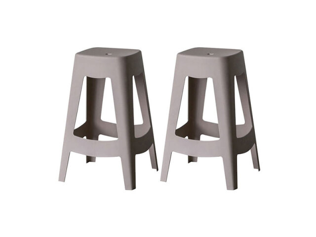 ワオ スツール ハイタイプ ベージュ (2脚セット)