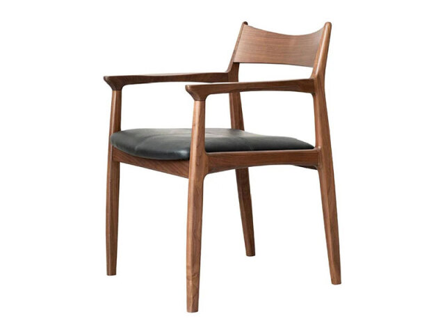 オーウェン２ ダイニングチェア ウォールナット 肘あり