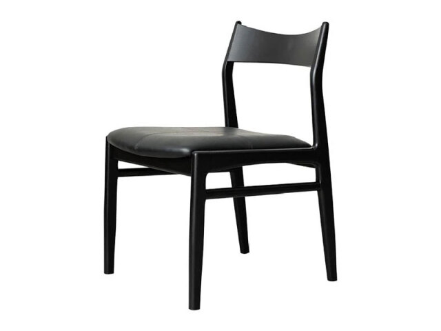 オーウェン2 ダイニングチェア ブラック 肘なし