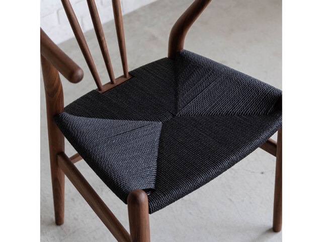 ブラックウォールナットのペーパーコードスツール ブラックウォールナットのペーパーコードスツール