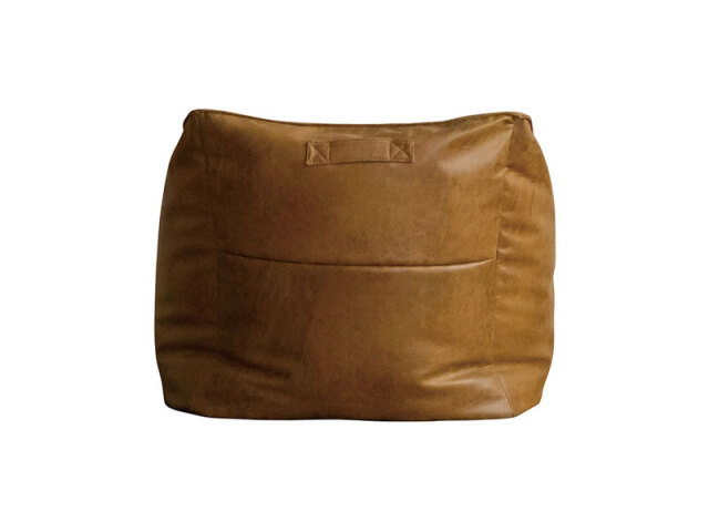 ビーズクッション 1人掛け レザー 合皮 ブラウン レザービーズ