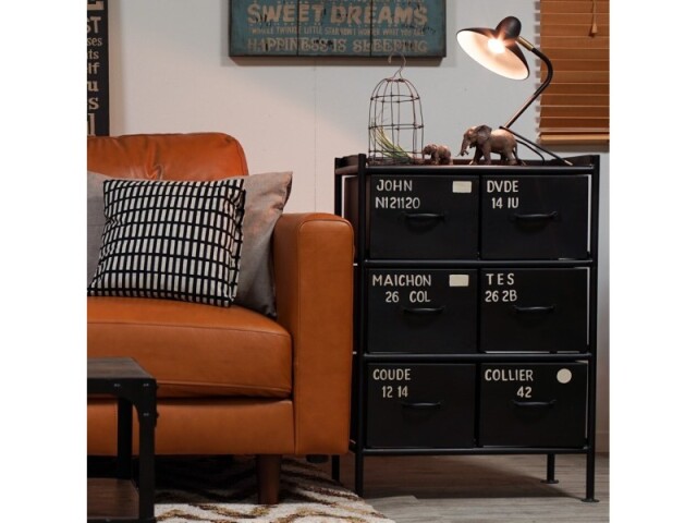 (送料無料)　使うと雰囲気の良くなるスチールチェスト 6杯引出チェスト　MSG