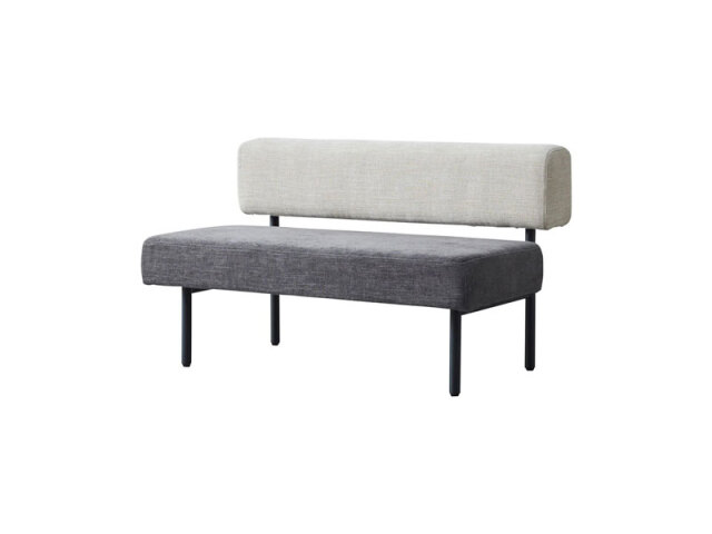 ウィムス ベンチソファ 幅120 チャコールグレーミックス