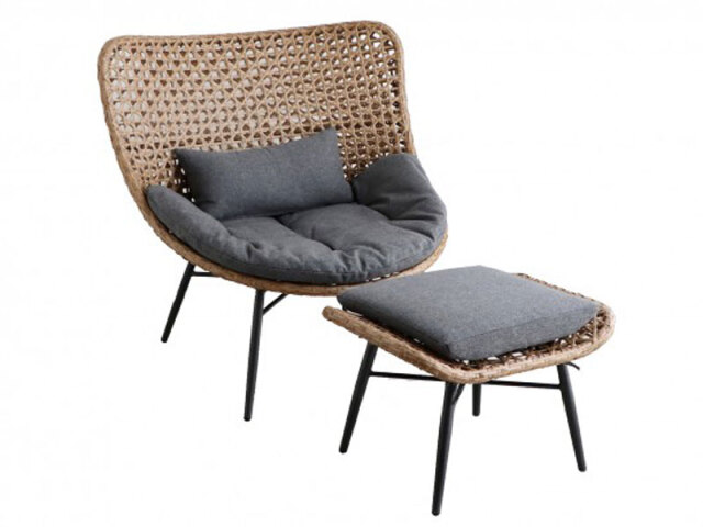 (送料無料)リゾネア　パーソナルチェア（オットマン付）