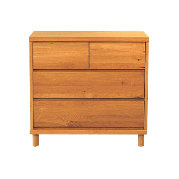 (送料無料)北欧風 チェスト 素朴な質感のホワイトオークを使用 幅75