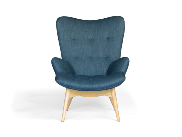 (受注生産) コンターチェア アッシュ 3Pネイビー
