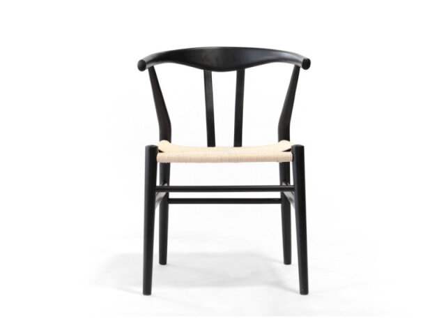 (送料無料) リボーンチェア ビーチ ブラック塗装 ナチュラルペーパーコード