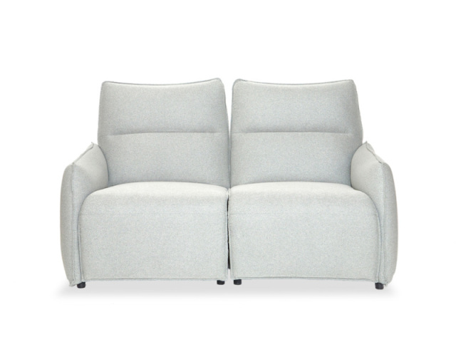 (送料無料) 電動リクライニングソファ 2p グレー