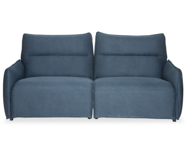 (送料無料) 電動リクライニングソファ 2.5p ダークブルー