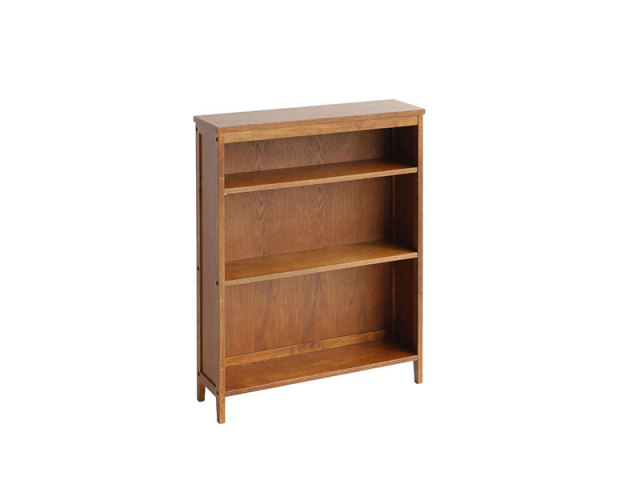 書類収納に便利 カントリー調デザインの薄型本棚 オープンラック