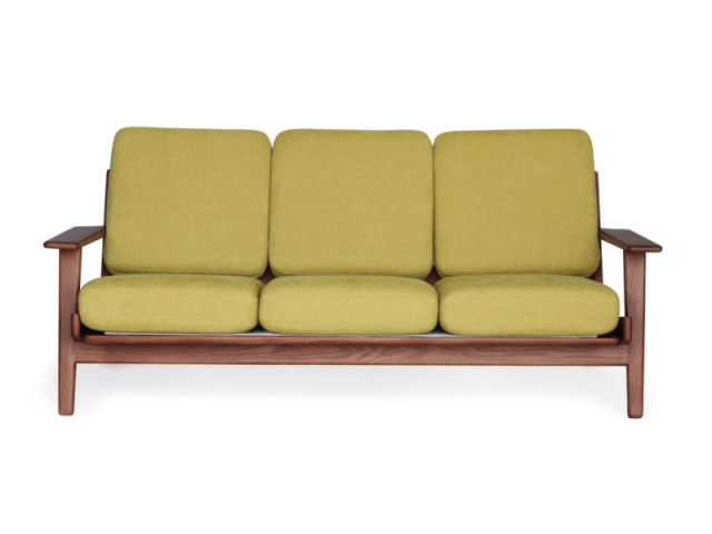 (送料無料) GE290 ソファ 3人掛け アッシュブラウン塗装