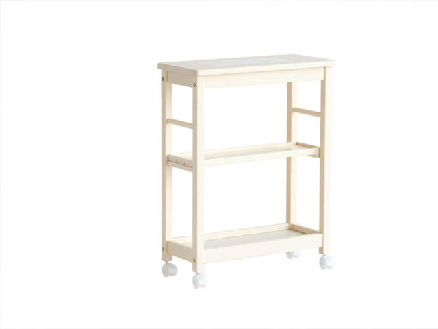 (送料無料)キャスター付で移動が楽な3段ワゴン