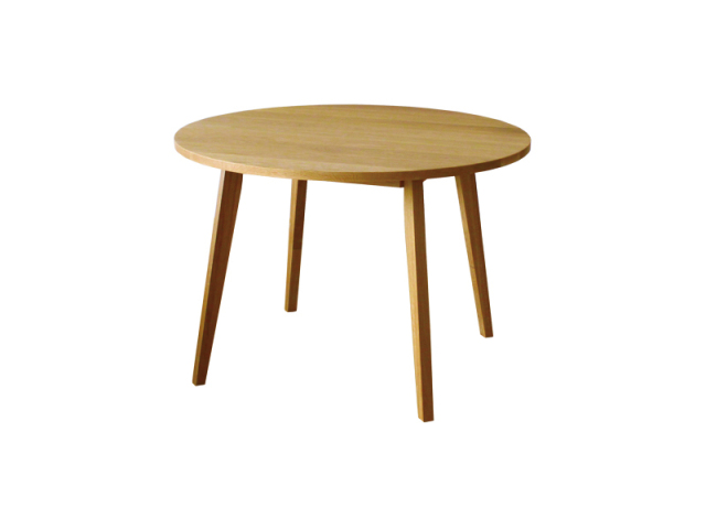 (送料無料)プレーンラウンド ダイニングテーブル WHITEOAK