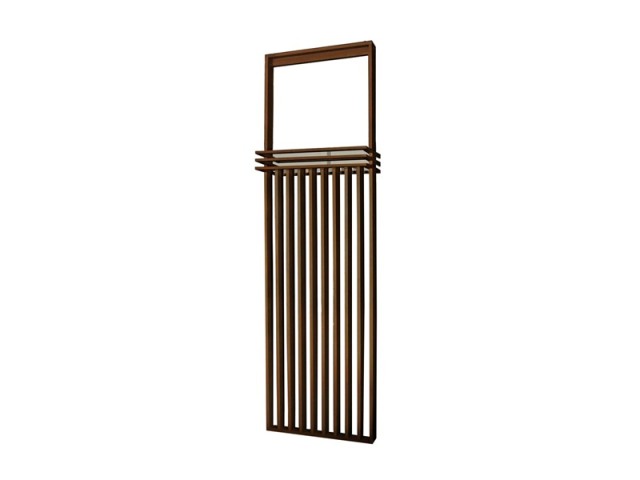 WOOD PARTITION ウッドパーテーション ラック付きタイプ W90×H220～300cm ウォルナット