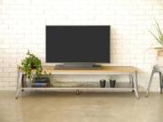 インダストリアルスタイル テレビ台 120cm インダストリアルデザイン スチール製テレビ台GR 120 シルバー