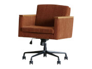 バレル デスクチェア コーデュロイ オリーブグリーン