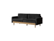 （受注生産）フリート 3人掛け ソファ コーデュロイ スモークブラック