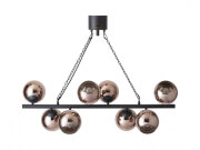 【ビアリッツ8】高級感のある8灯ペンダントランプブラック