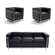 LC2 ル・コルビジェ 応接ソファセット 本革 (デザイナーズ家具)