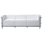 【送料無料】 コルビジェ ソファ （Le Corbusier）【LC3】 リプロダクト デザイナーズ家具 ３人掛け ホワイト