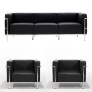 （受注生産）LC3 ル・コルビジェ 応接ソファセット 本革.PU  (デザイナーズ家具)