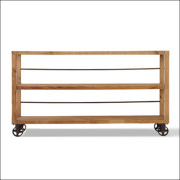 【送料無料】アパレル店舗用什器などに最適 古材を使った陳列棚 ロータイプ