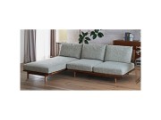 MOLEN SOFA モーレン シェーズロング＋2人掛け ウォルナット 生地/CHART3:アッシュグレー【受注生産】