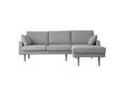 LEO SOFA レオ カウチタイプ グレー 2人掛け（左肘）＋シェーズロング（右肘） オーク脚/ウォルナット脚