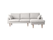 LEO SOFA レオ カウチタイプ アイボリー 2人掛け（左肘）＋シェーズロング（右肘） オーク脚/ウォルナット脚