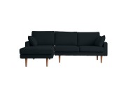 LEO SOFA レオ カウチタイプ ダークグレー シェーズロング（左肘）＋2人掛け（右肘） オーク脚/ウォルナット脚