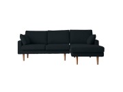LEO SOFA レオ カウチタイプ ダークグレー 2人掛け（左肘）＋シェーズロング（右肘） オーク脚/ウォルナット脚