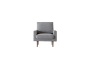 LEO SOFA レオ 1人掛け グレー オーク脚/ウォルナット脚