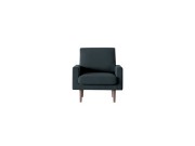 LEO SOFA レオ 1人掛け ダークグレー オーク脚/ウォルナット脚