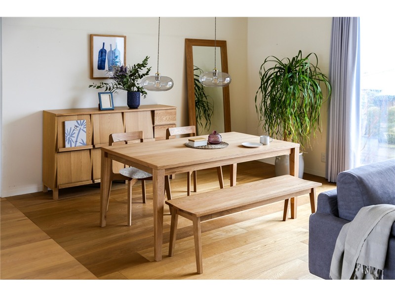 ダイニングセット 4人用 【C6】 COMMON DINING TABLE + RIALTO CHAIR×2 + PLAIN BENCH