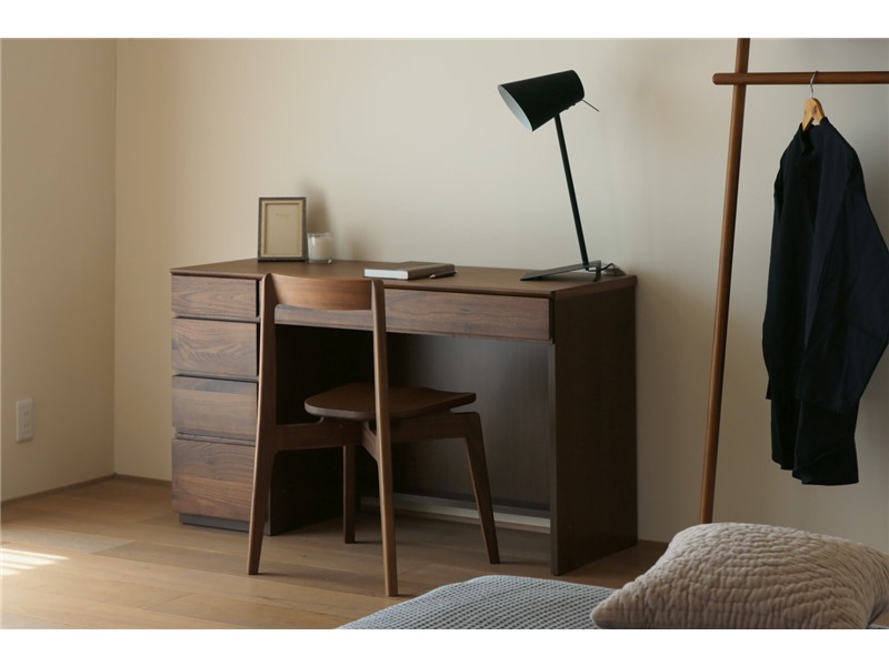 ASTER アスター DESK SET5 ウォルナット (120天板 + 30チェスト + 90デスク) ※チェア別売