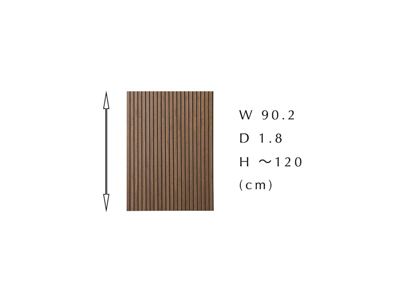 WOOD RIB PANEL ウッドリブパネル シンプルタイプ オーダーパネル W90×H～120cm ウォルナット