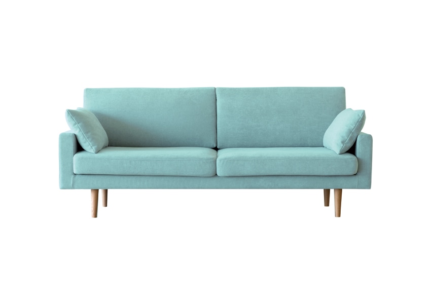 LEO SOFA レオ 3人掛け ライトブルー オーク脚/ウォルナット脚