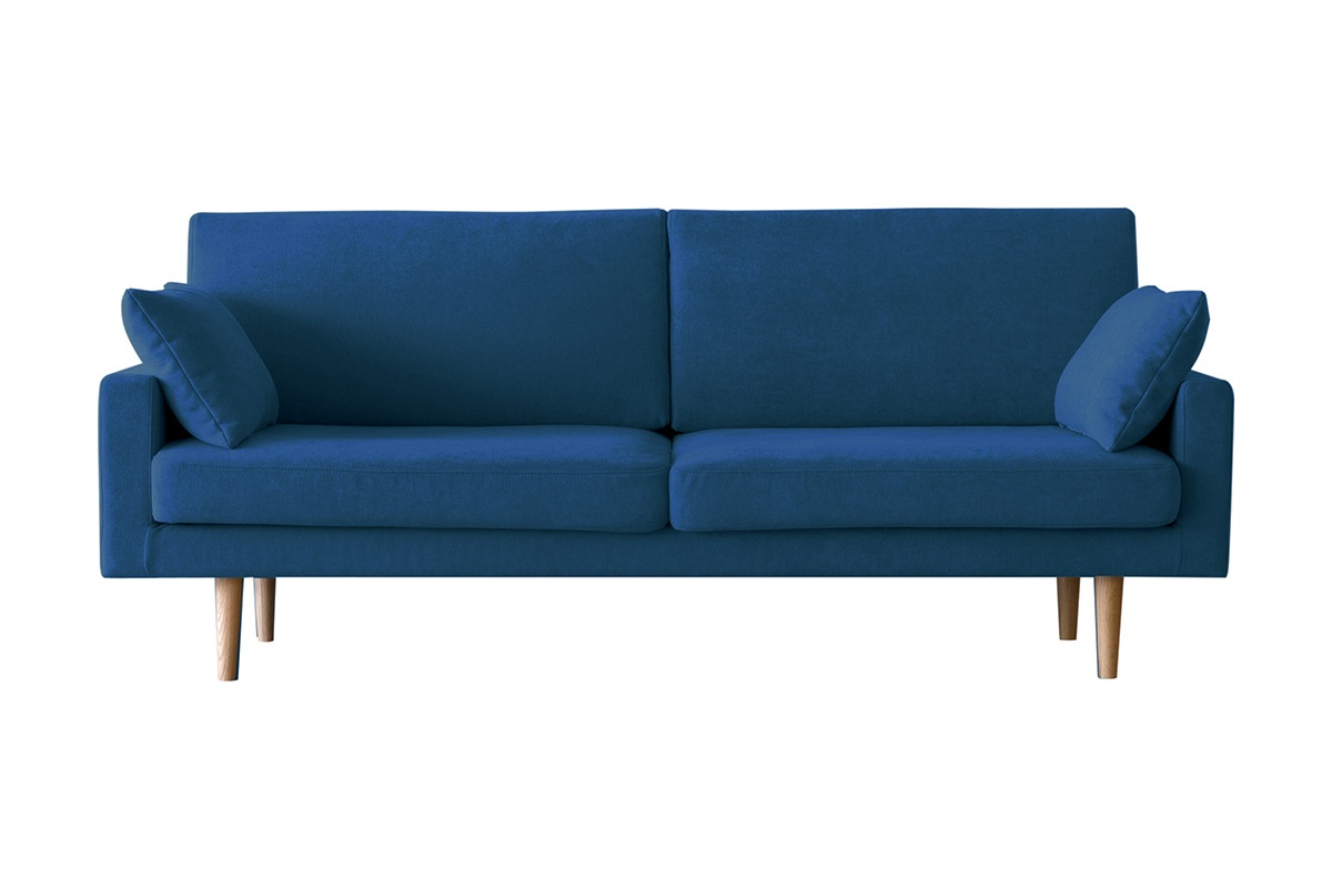 LEO SOFA レオ 3人掛け ネイビー オーク脚/ウォルナット脚