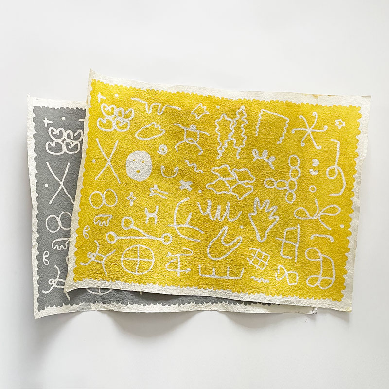 木下理子　型染めもみ紙 / Riko Kinoshita: Handmade Washi