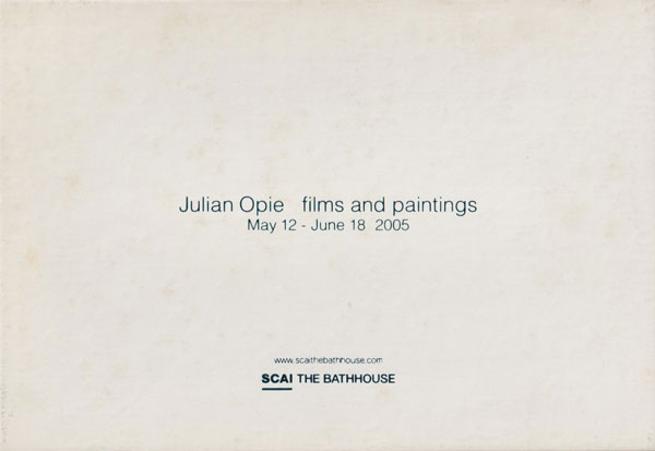 Julian Opie: Films and Paintings 葉書セット