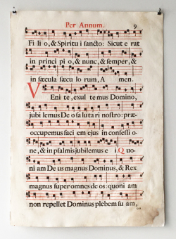 18世紀の交唱聖歌楽譜 各頁