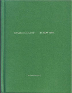 Terri Weifenbach: instruction manual no.1［Signed］